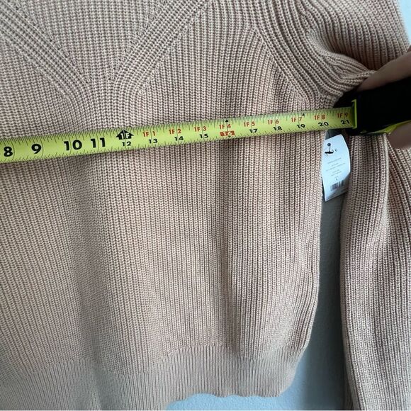 JOIE Harleyquin Cotton Sweater Soft Beige Size L - Picture 7 of 7